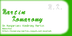 martin komaromy business card